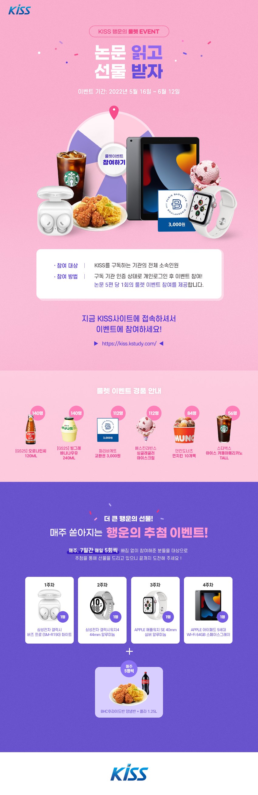 [전체] KISS 행운의 룰렛 EVENT